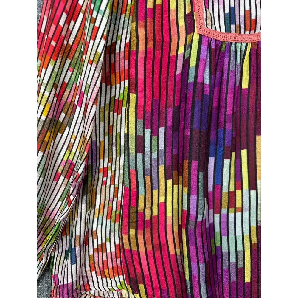 Anthropologie Conditions Apply Top Small Colorful Peasant Boho Poet Cottage - Picture 7 of 14